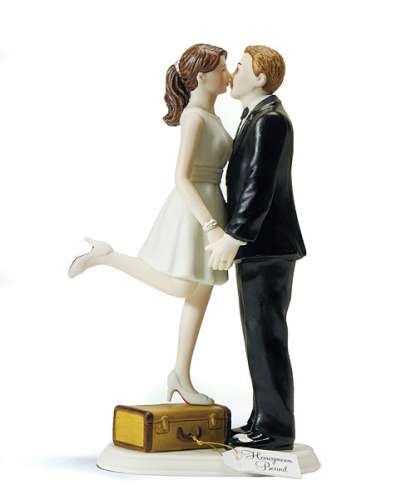 A Kiss and We're Off Wedding Topper - Click Image to Close